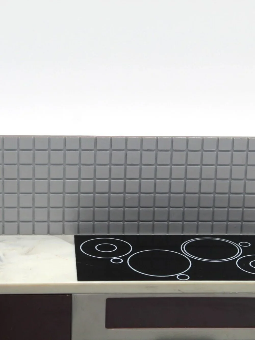 LORI BATTAT 1:12 Modern Plastic Doll House Kitchen Fridge Stove Sink Oven Tile